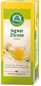 Tè verde, zenzero - limone in bustina BIO (20 x 2 g) - LEBENSBAUM